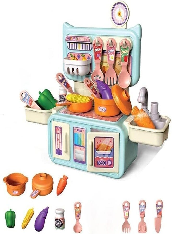 BANNI Pretend Cooking Kitchen Playset for Toddlers | Interactive Toy with Lights, Sound & Utensils | Educational Gift for Kids 3 Years and Up - Image 2